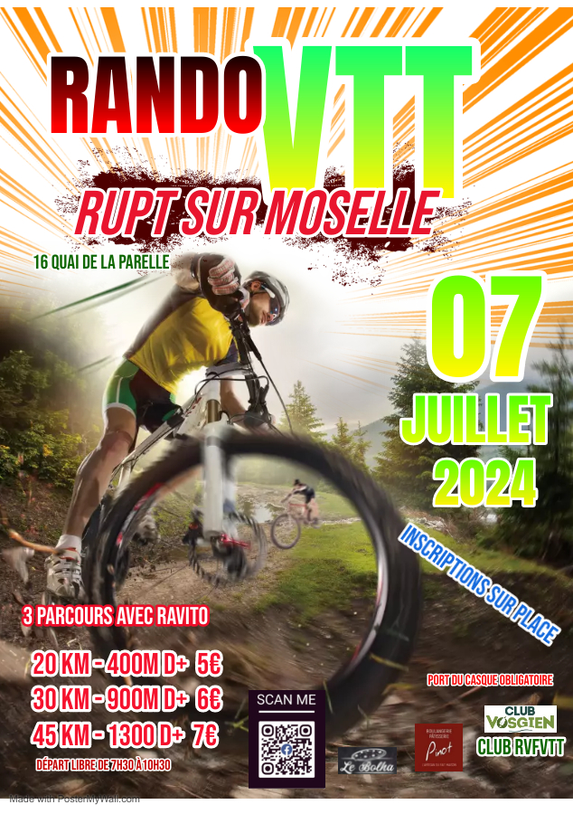Affiche de La 6ème Rando VTT des Chalets à Rupt-sur-Moselle