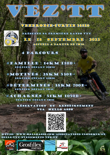Affiche de VEZ'TT 2 Rando VTT (1ère  édition) à Vézeronce-Curtin