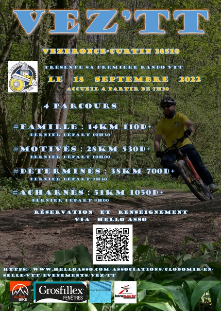 Affiche de VEZ'TT 2 Rando VTT (1ère  édition) à Vézeronce-Curtin