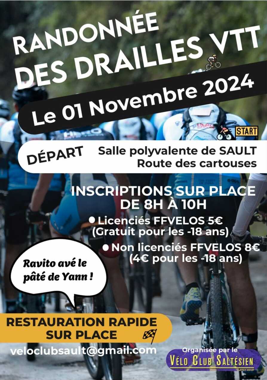 Affiche Les Drailles de Sault (28ème édition) 2024