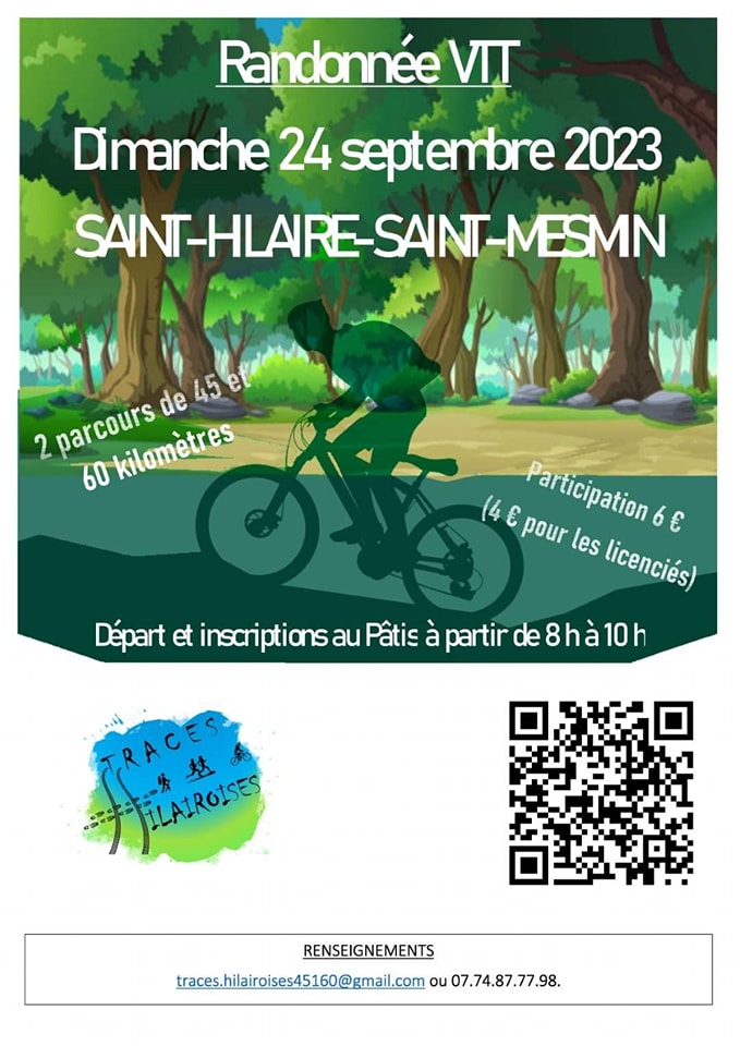 Affiche de Randonnée VTT Traces Hilairoises (2ème  édition) à Saint-Hilaire-Saint-Mesmin