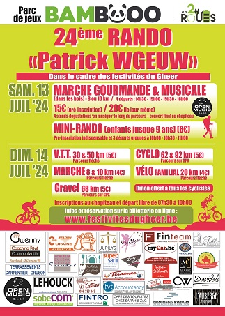 Affiche de La 24ème rando VTT "Patrick Wgeuw" à Warneton