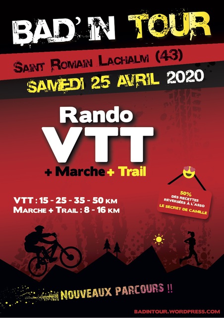 Affiche de Bad' in Tour (5ème  édition) à Saint-Romain-Lachalm