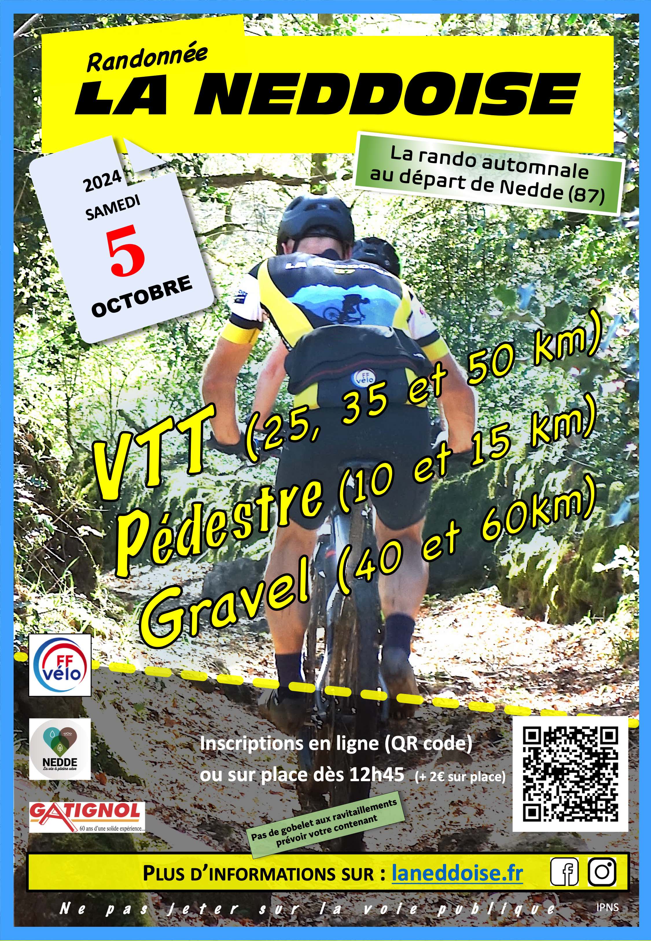 Affiche de La 55ème Neddoise VTT à Nedde