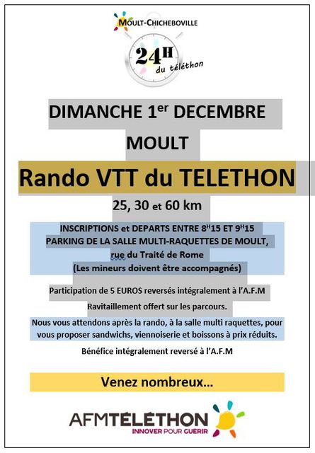 Affiche de Rando VTT du Téléthon (3ème  édition) à Moult