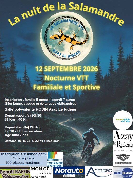 Affiche de La 7ème nuit de la Salamandre à Azay-le-Rideau