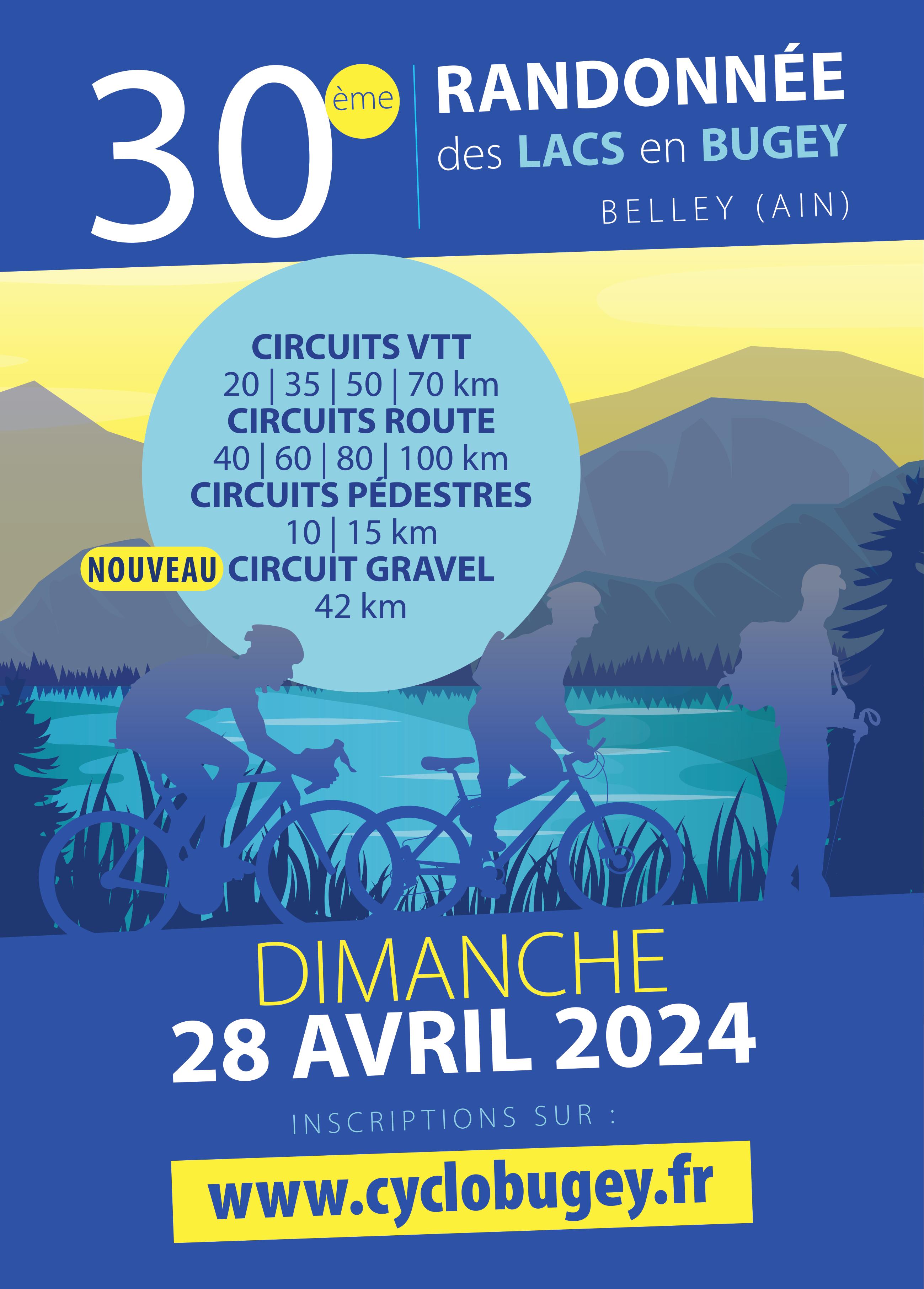 Affiche de La 30ème Randonnée des Lacs en Bugey à Belley