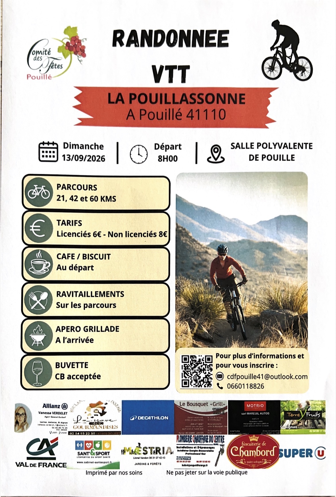 Affiche de La 1ère Pouillassonne à Pouillé