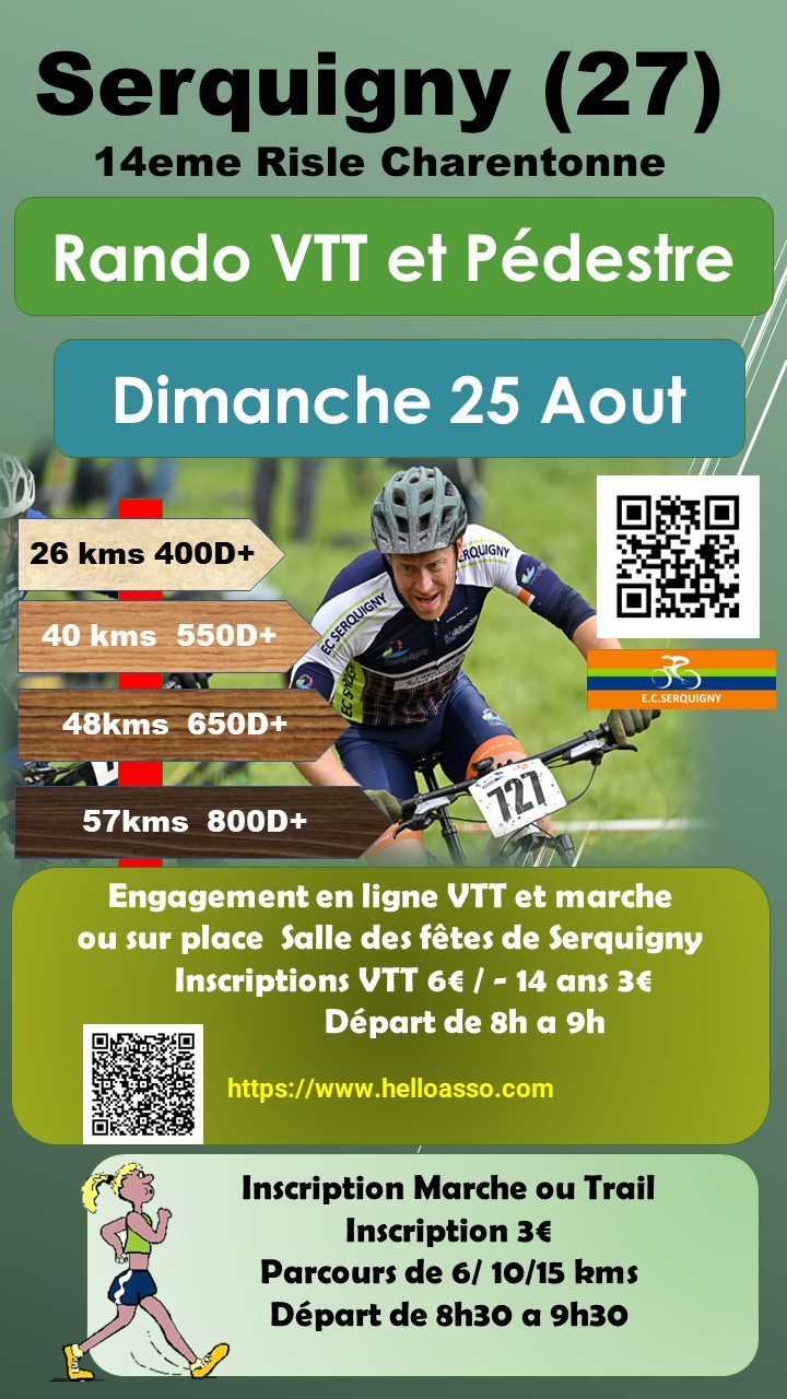 Affiche de La 14ème Risle Charentonne VTT et pédestre à Serquigny