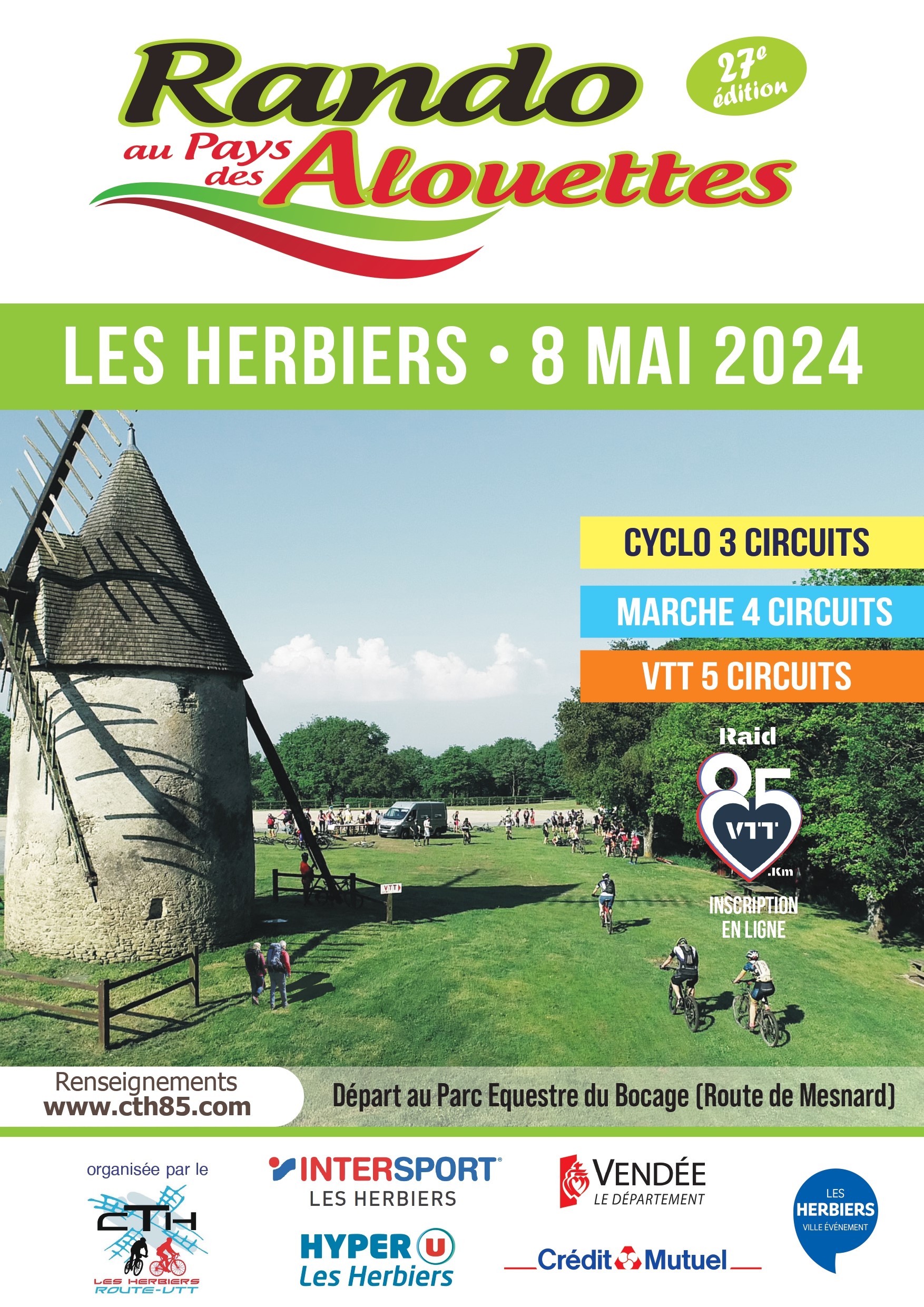 Affiche de La 27ème Randonnée au Pays des Alouettes aux Herbiers