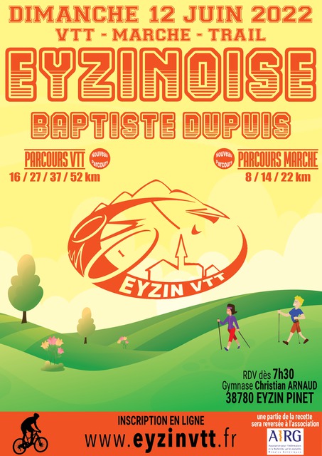 Affiche de L'EYZINOISE "BAPTISTE DUPUIS" 2023 (14ème  édition) à Eyzin-Pinet