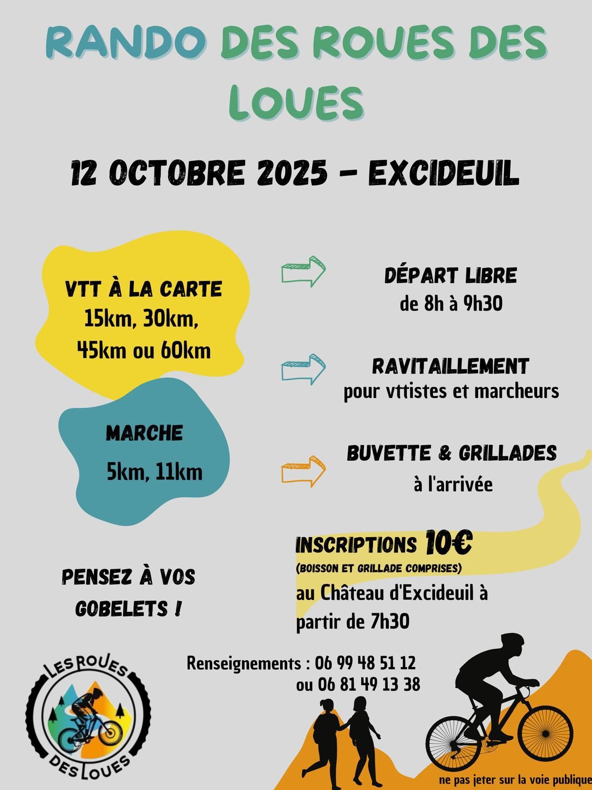 Affiche de La 3ème rando VTT roues des Loues à Excideuil
