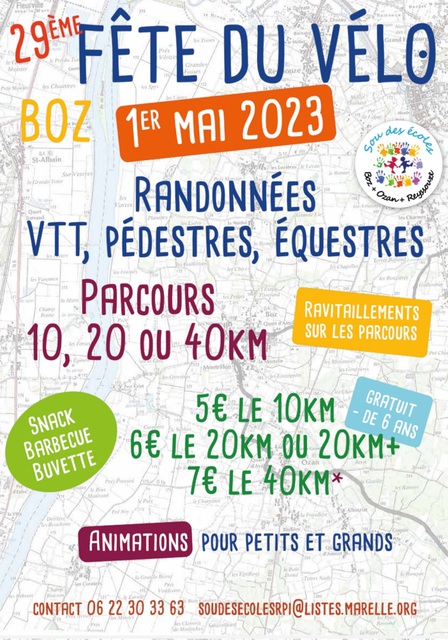 Affiche de Fête du Vélo (29ème  édition) à Boz