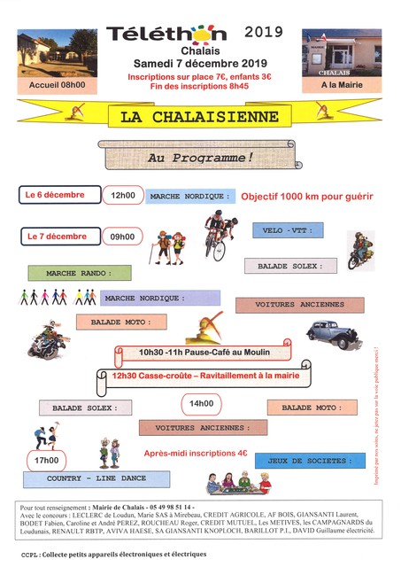 Affiche de La 12ème Chalaisienne - randonnées pédestres et VTT à Chalais