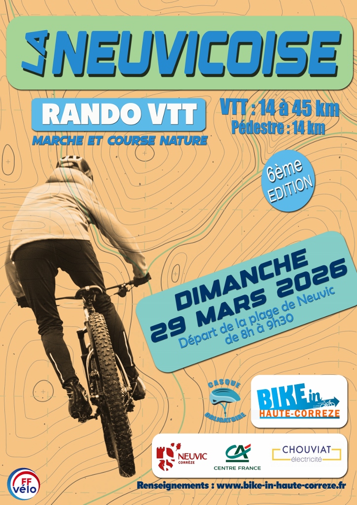 Affiche de La 6ème Rando VTT la Neuvicoise à Neuvic