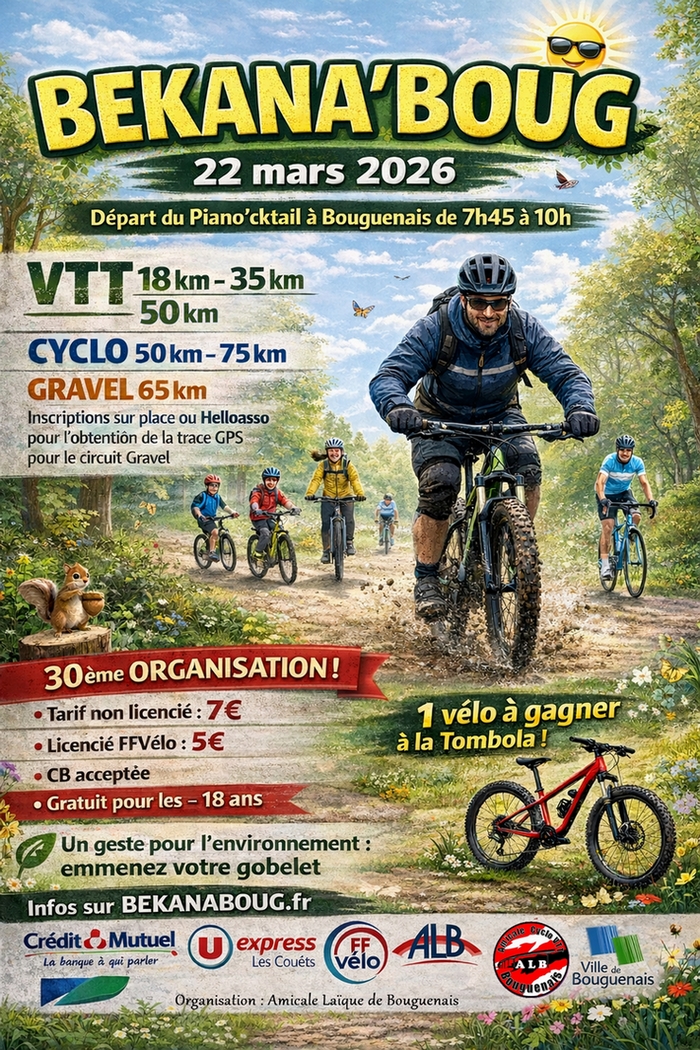 Affiche de La 30ème BEKANA'BOUG à Bouguenais