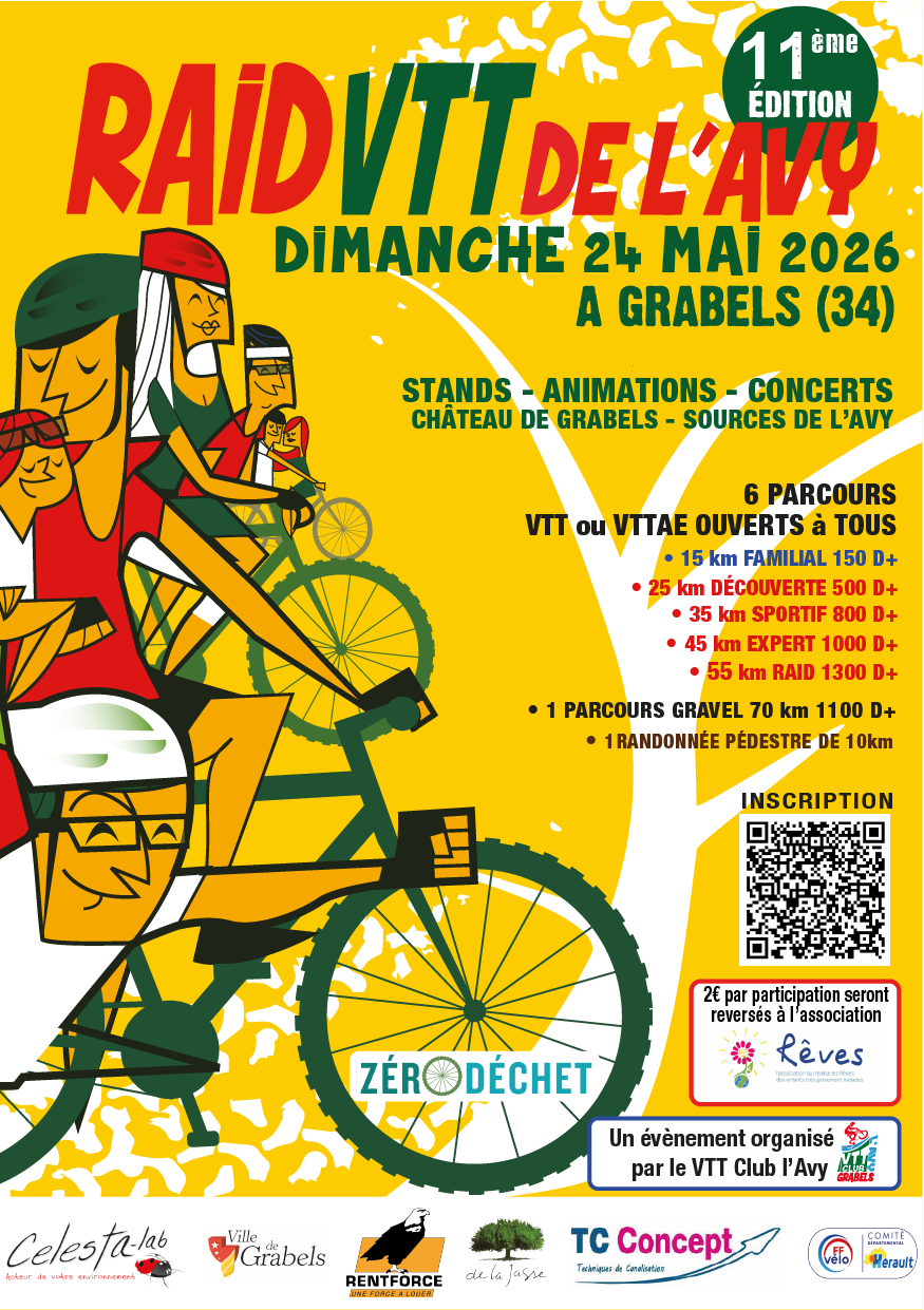 Affiche de RAID VTT L'AVY (11ème édition) à Grabels