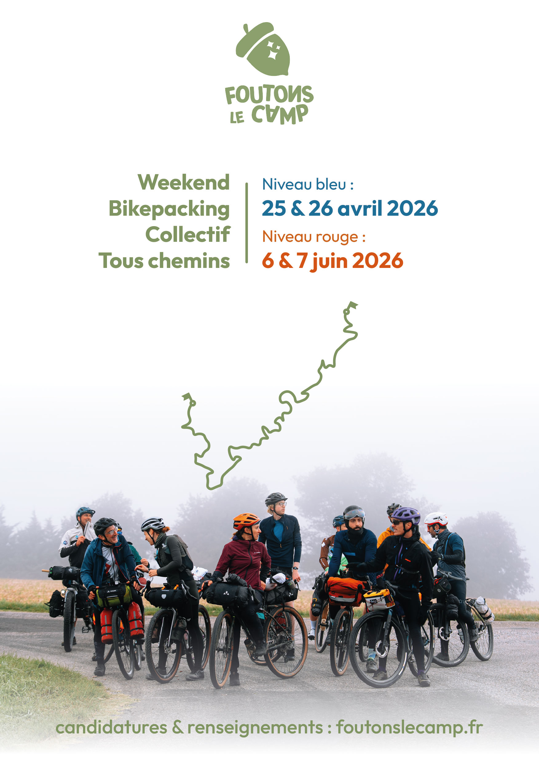 Affiche de Foutons Le Camp (bikepacking 2 jours) - Niveau bleu (6ème édition) à Saint-Étienne