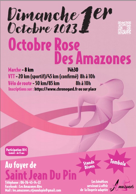 Affiche de Octobre Rose des Amazones (4ème  édition) à Saint-Jean-du-Pin