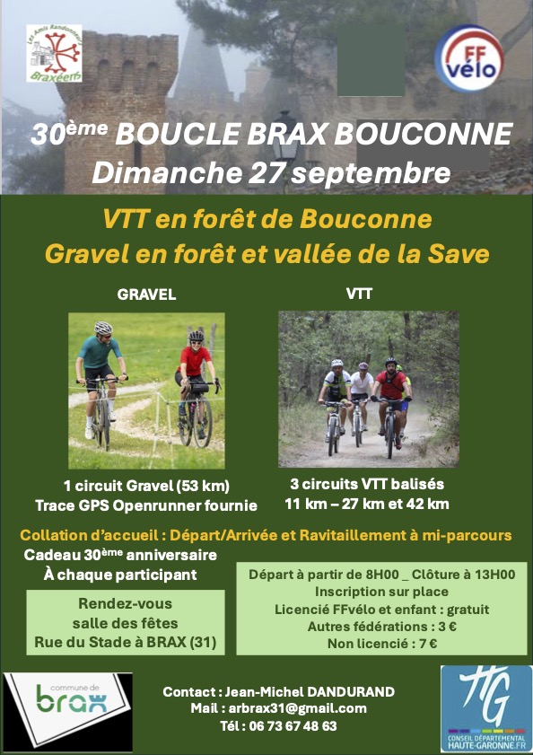 Affiche de BOUCLE BRAX BOUCONNE (30ème édition) à Brax