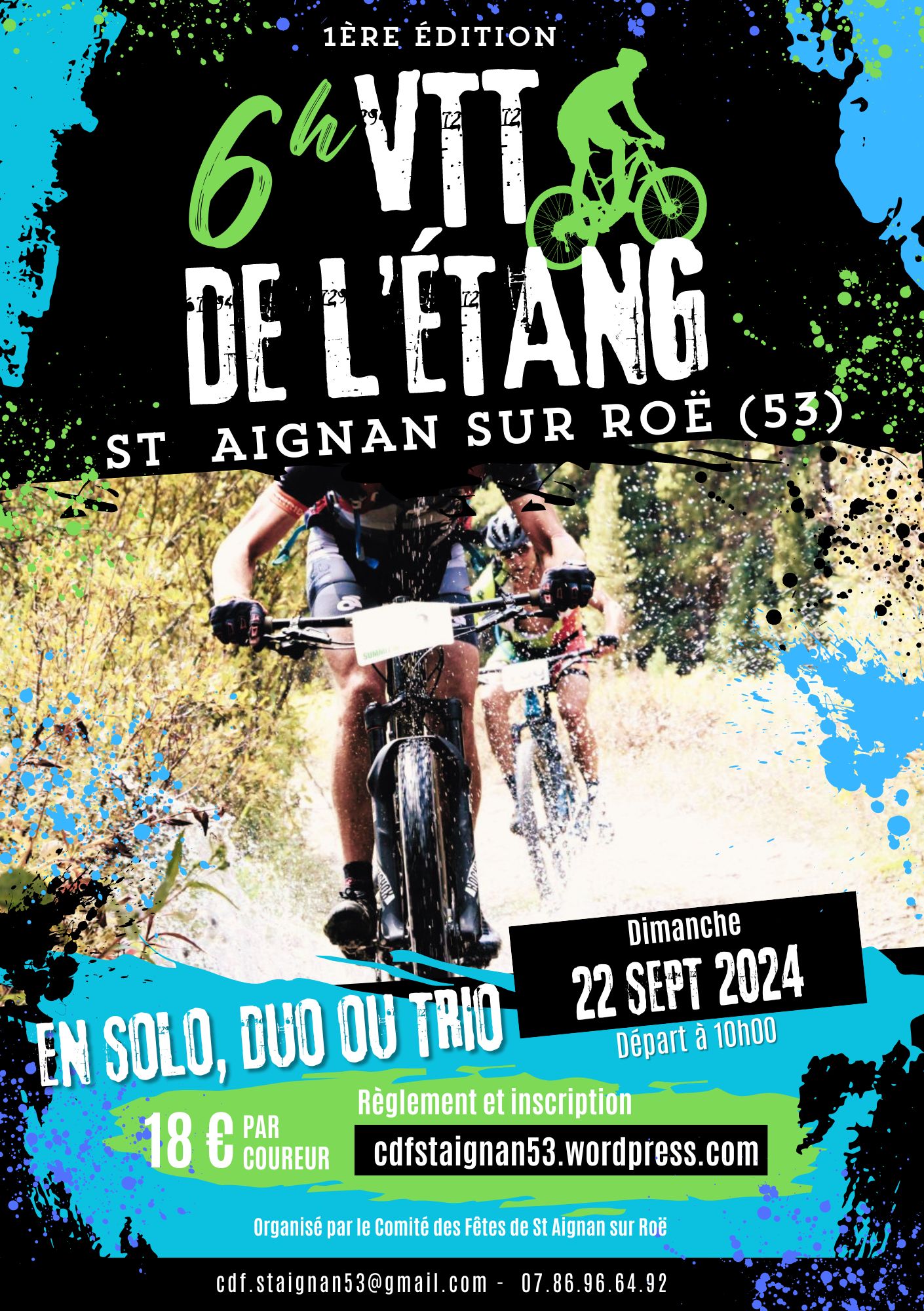 Affiche de Les 6h VTT de l'Etang (1ère édition) à Saint-Aignan-sur-Roë