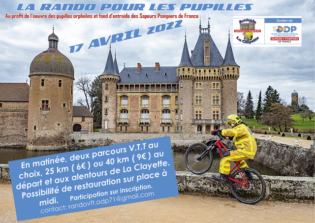 Affiche de La 1ère rando pour les pupilles à La Clayette