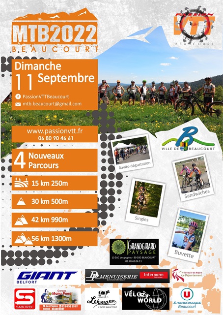 Affiche de La 6ème MTB Beaucourt à Beaucourt