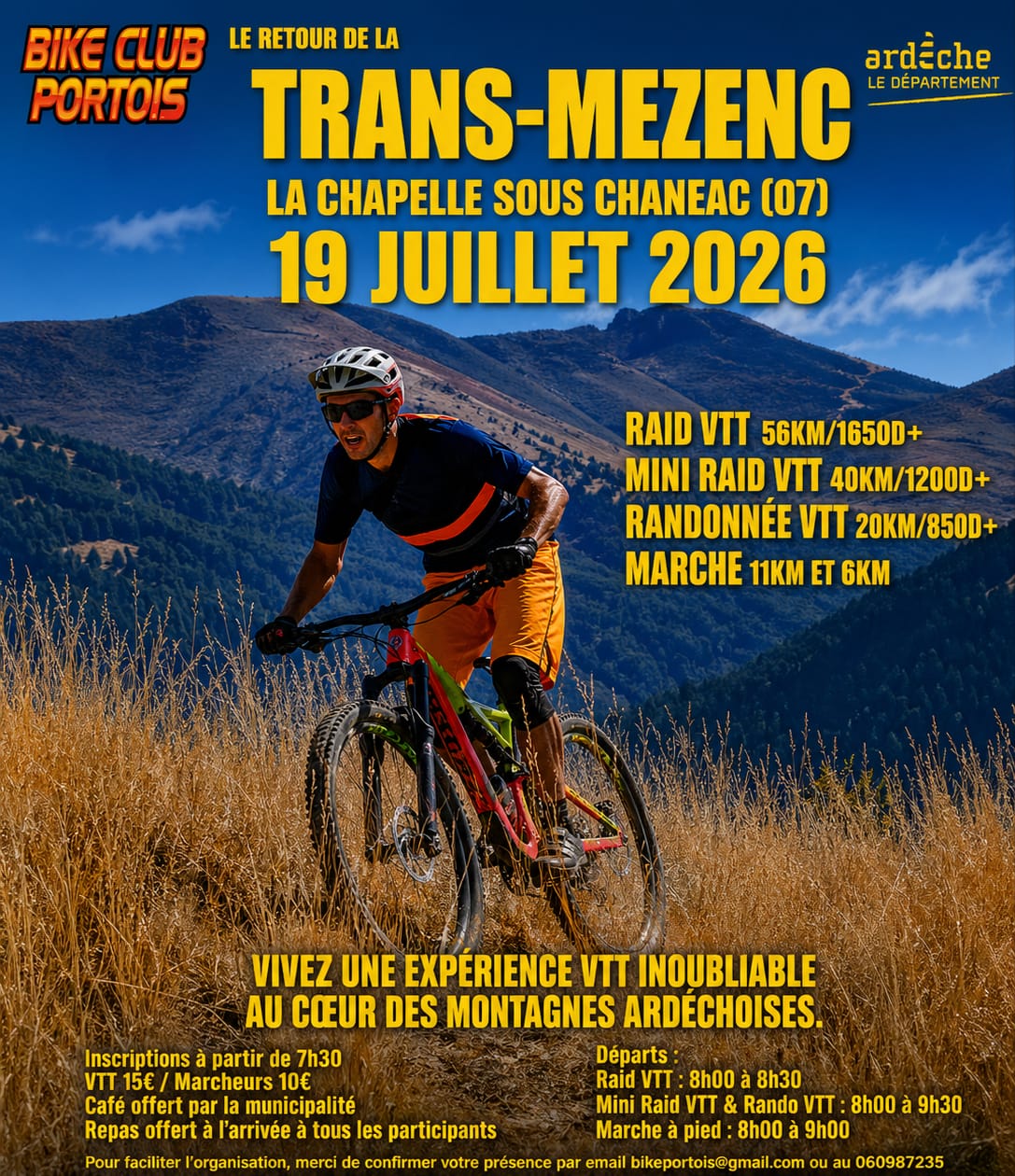 Affiche de La 2ème Trans-mezenc à Lachapelle-sous-Chaneac