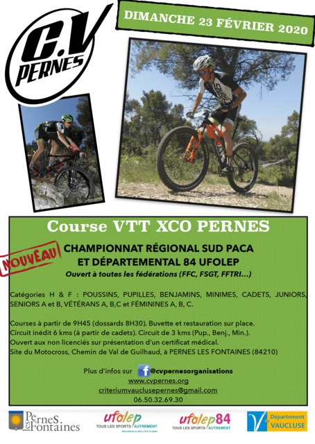 Affiche de Course VTT XCO PERNES LES FONTAINES à Pernes-les-Fontaines
