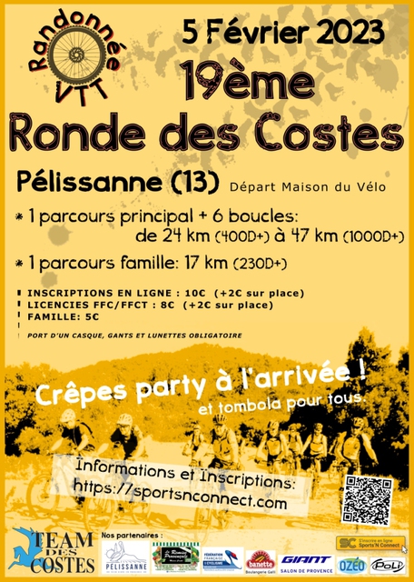 Affiche de La 19ème ronde des Costes à Pélissanne