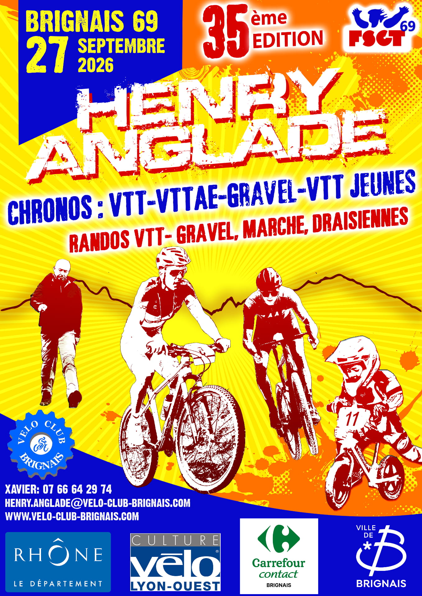Affiche de HENRY ANGLADE VTT Courses et Randonnées (35ème édition) à Brignais