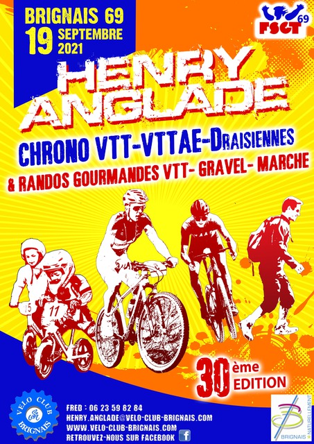 Affiche de HENRY ANGLADE Courses VTT et Randonnées Gourmandes  (30ème  édition) à Brignais