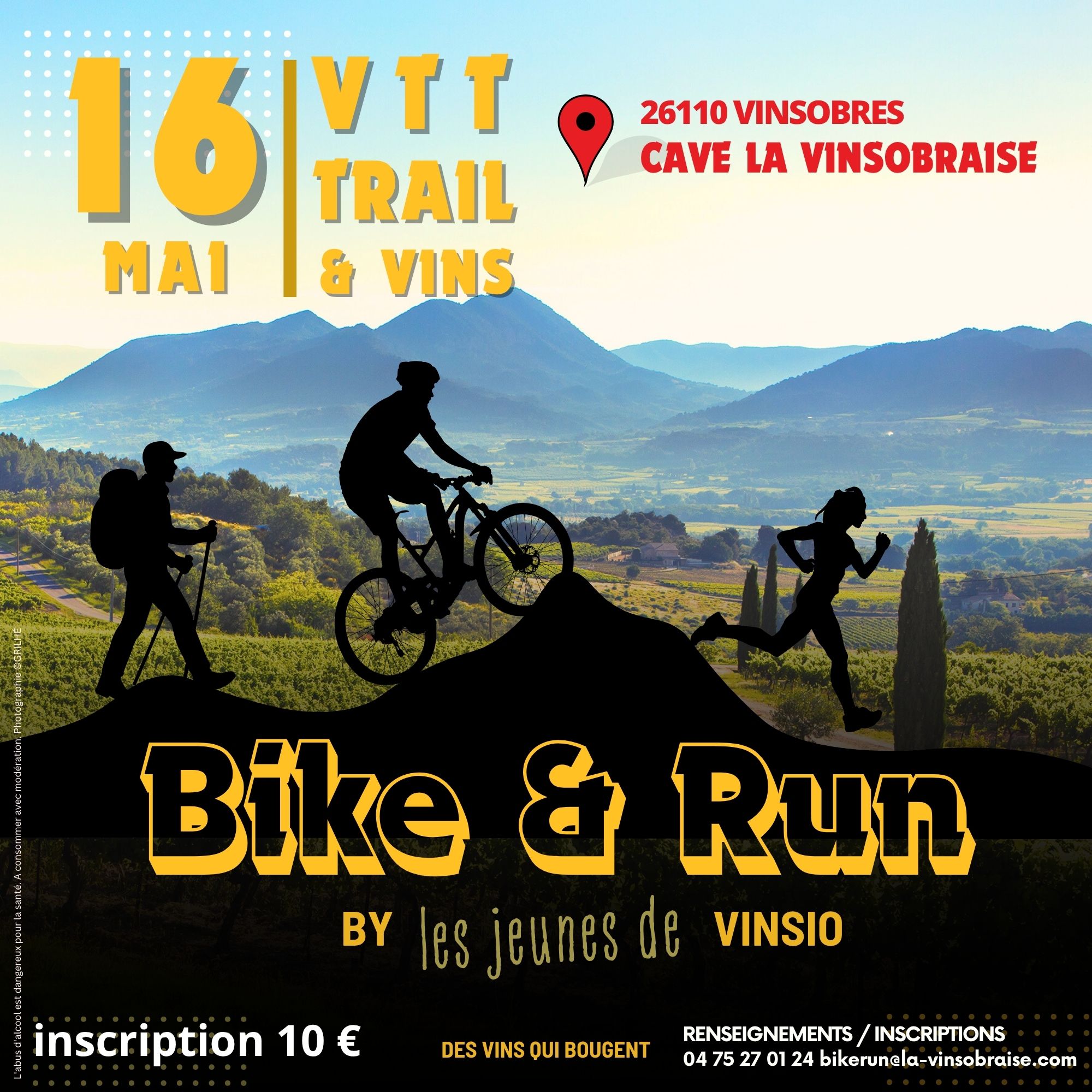 Affiche de BIKE & RUN by Vinsio/ Vinsobraise (4ème édition) à Vinsobres