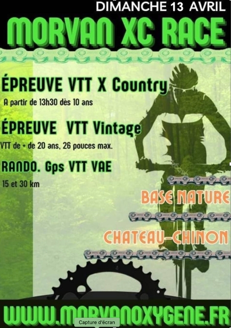 Affiche de Morvan XC Race (2ème édition) à Château-Chinon-Ville