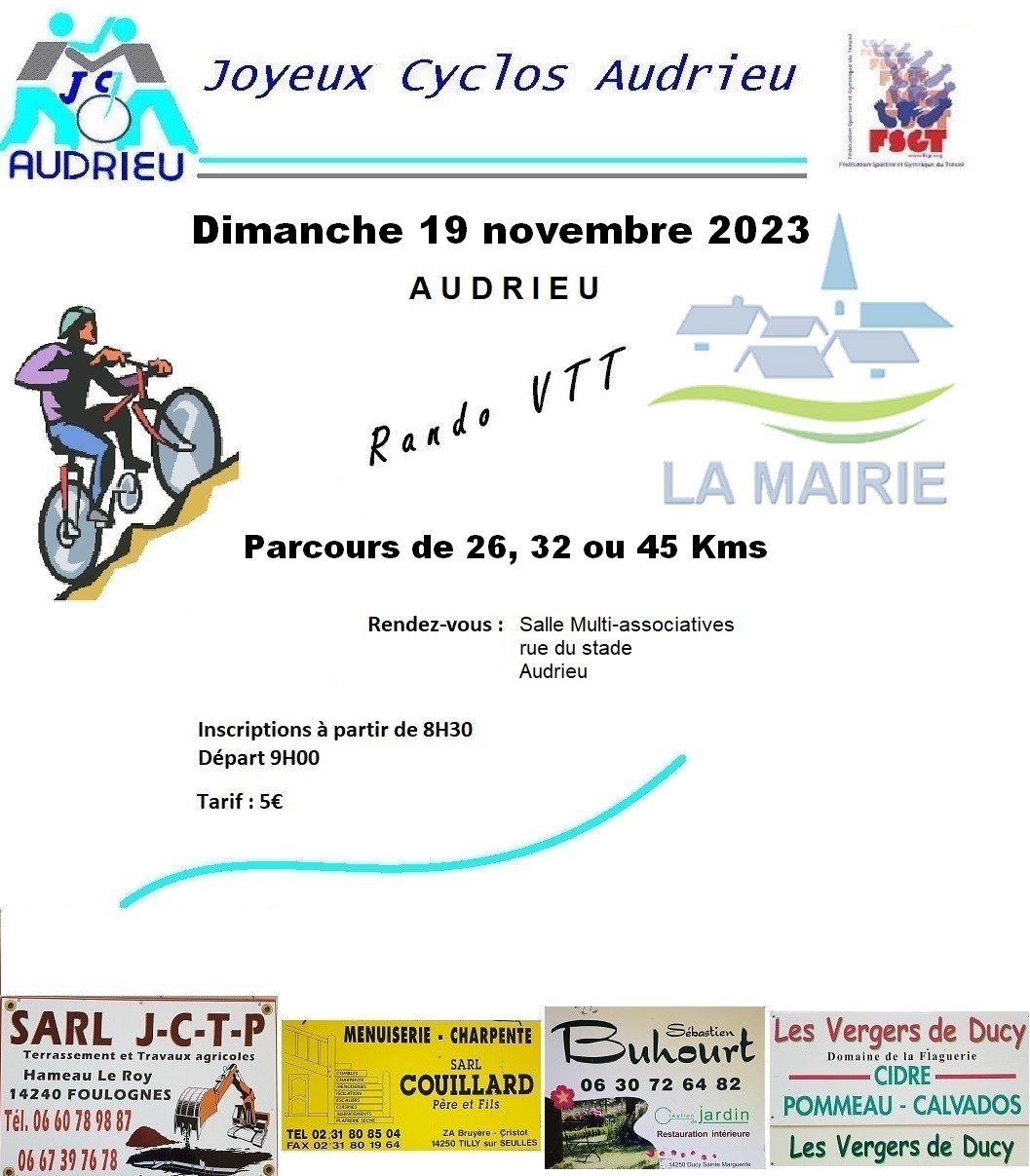 Affiche de Une randonnée VTT (1ère édition) à Audrieu