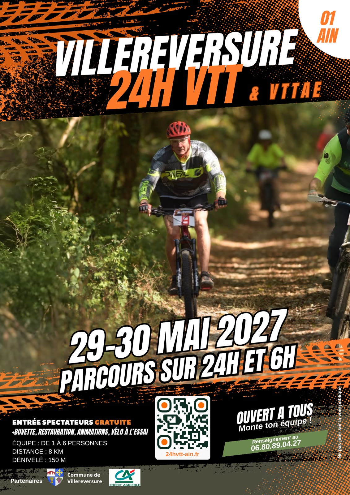 Affiche de Epreuve VTT durant 24 heures (2ème édition) à Villereversure