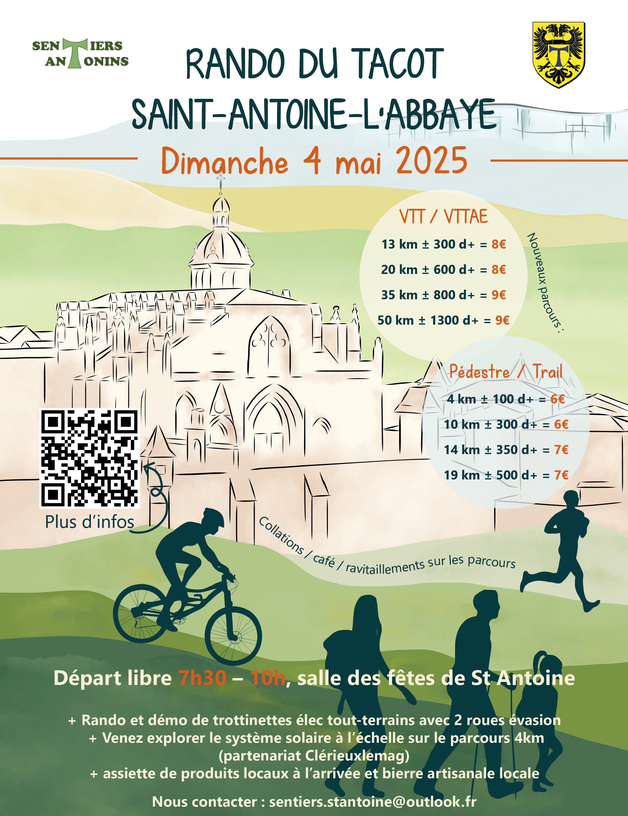 Affiche de La 22ème Rando du Tacot à Saint-Antoine-l'Abbaye