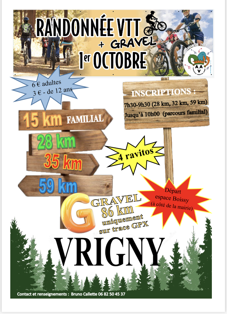 Affiche de Une randonnée VTT (8ème édition) à Vrigny