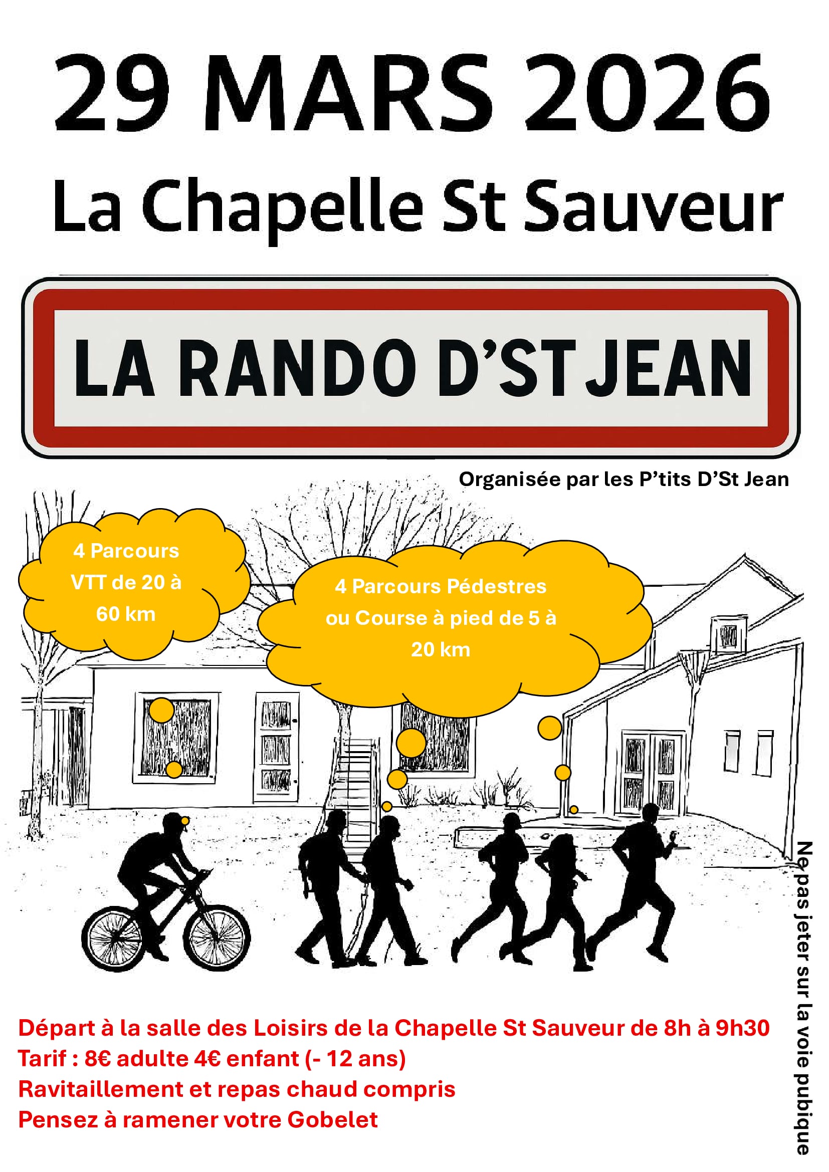 Affiche de La 13ème Rando des p'tits D'St Jean à La Chapelle-Saint-Sauveur