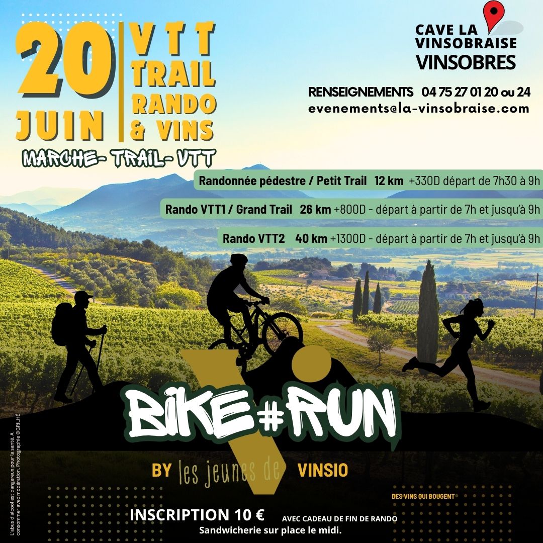 Affiche de BIKE & RUN by Vinsio/ Vinsobraise (4ème édition) à Vinsobres