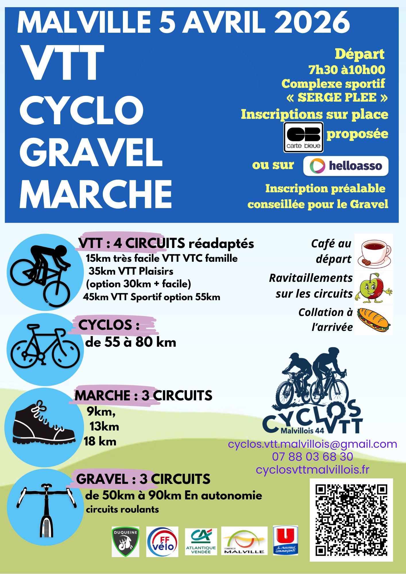 Affiche de La 21ème MALVILLOISE Rando VTT, GRAVEL, et MARCHE à Malville