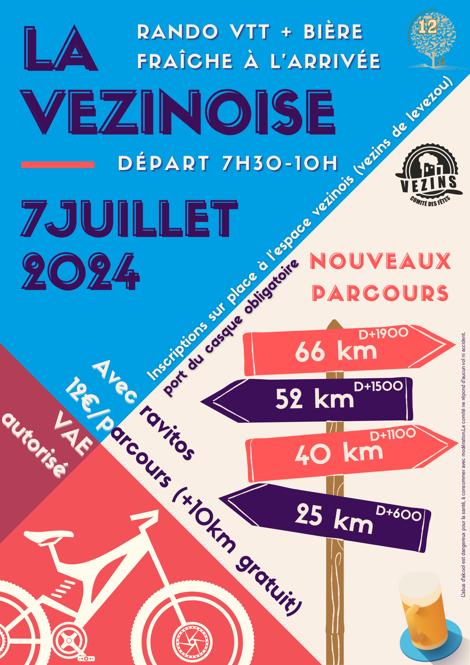 Affiche de Une randonnée VTT (3ème édition) à Vézins-de-Lévézou