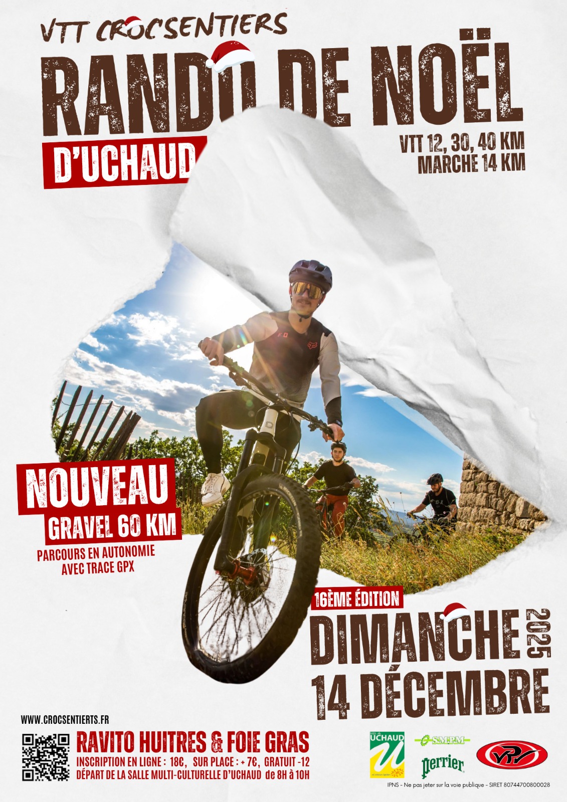 Affiche de La 16ème RANDO DE NOEL - 30620 à Uchaud