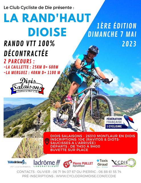 Affiche de La 1ère Rand'Haut Dioise VTT à Montlaur-en-Diois