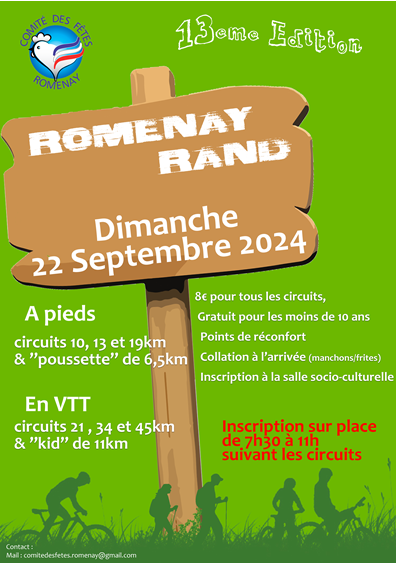 Affiche de Romenay Rand (VTT et PEDESTRE) (13ème édition) à Romenay