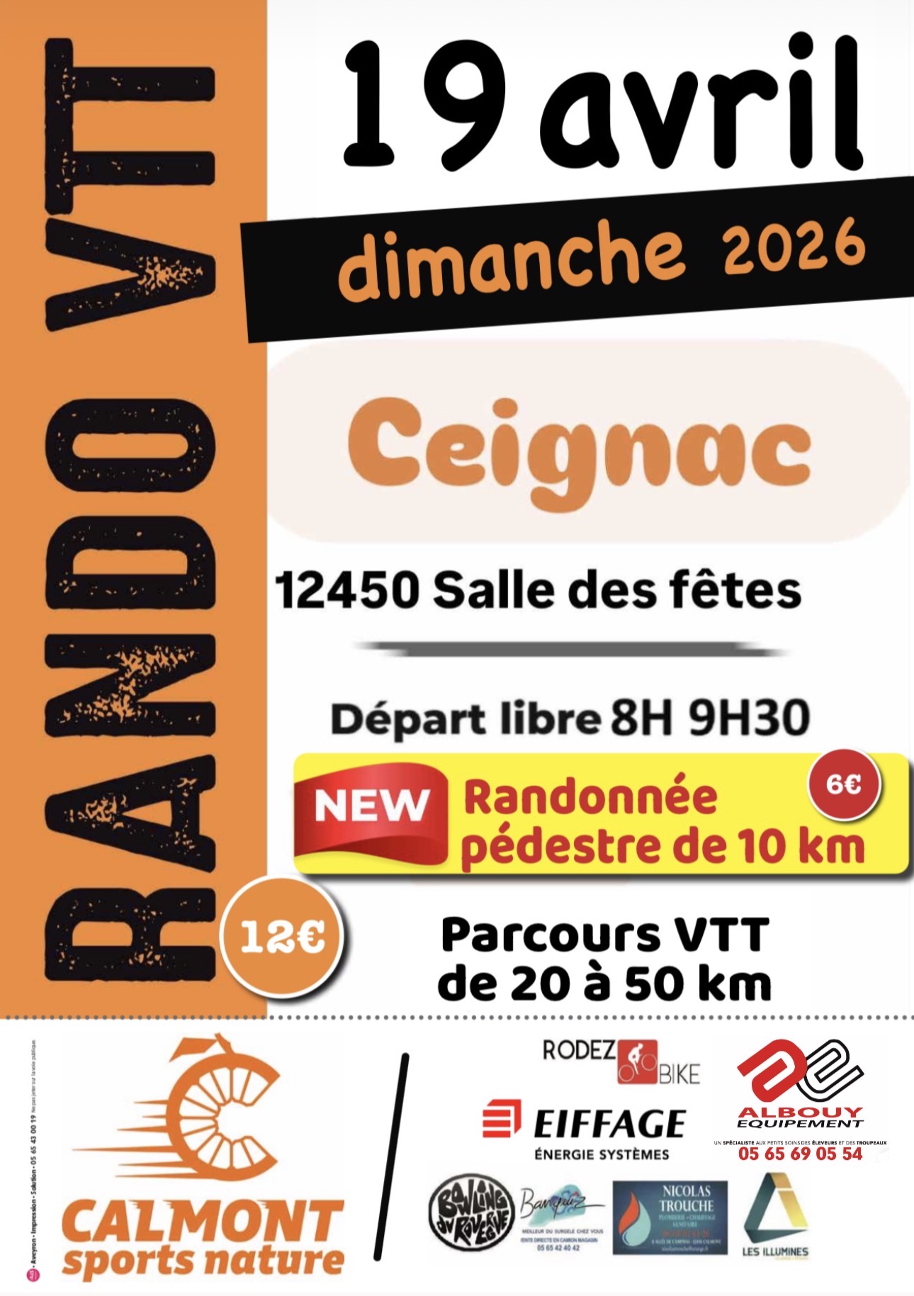 Affiche de Randonnée vtt Calmont Sports Nature à Ceignac à Calmont