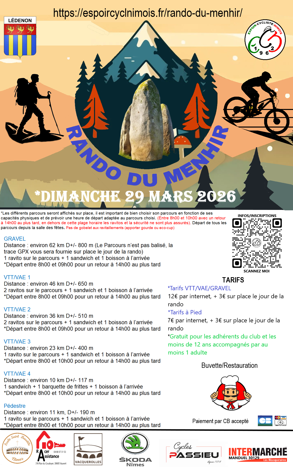 Affiche de La 8ème Rando du Menhir à Lédenon