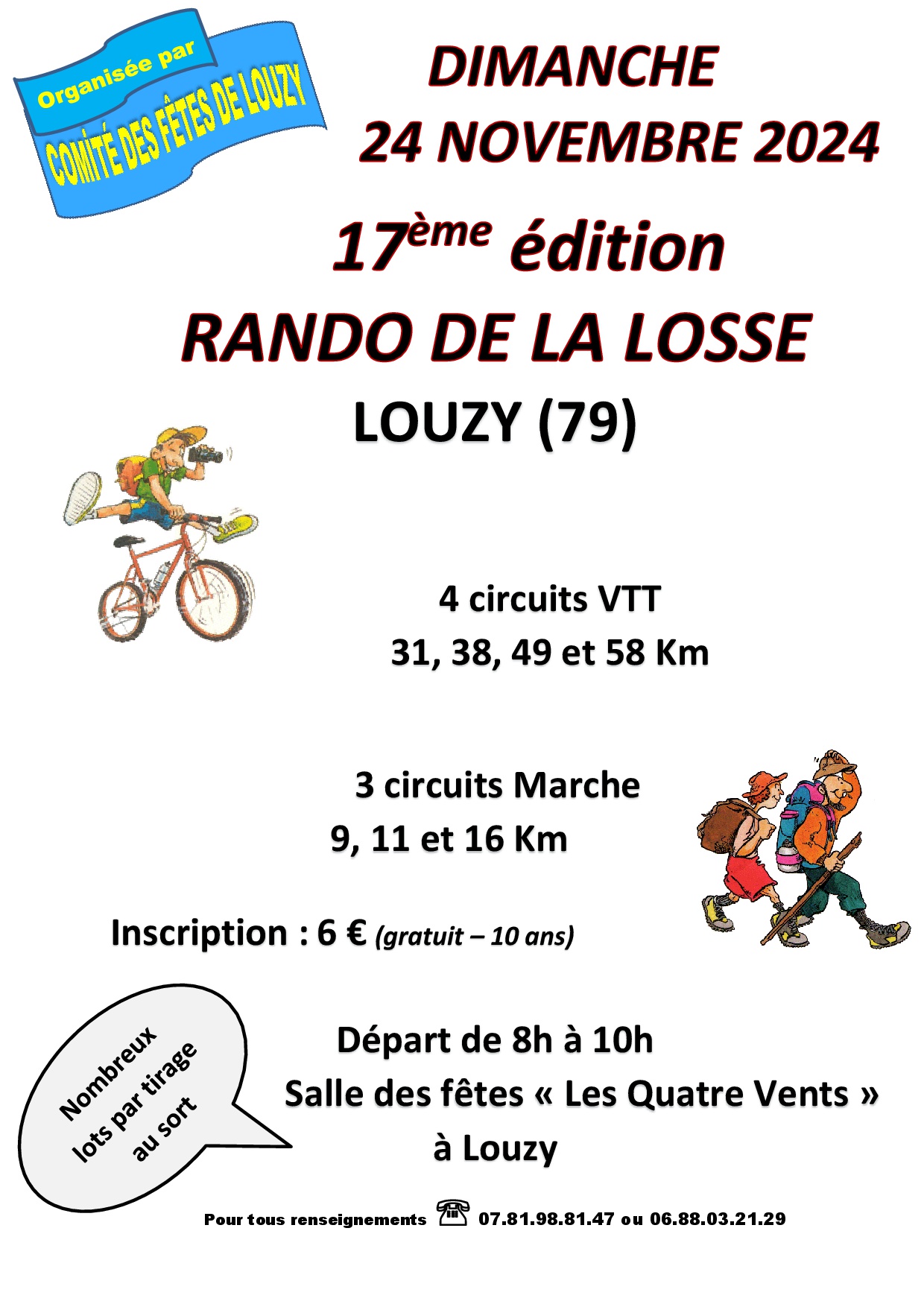 Affiche de La 17ème Rando de la losse à Louzy