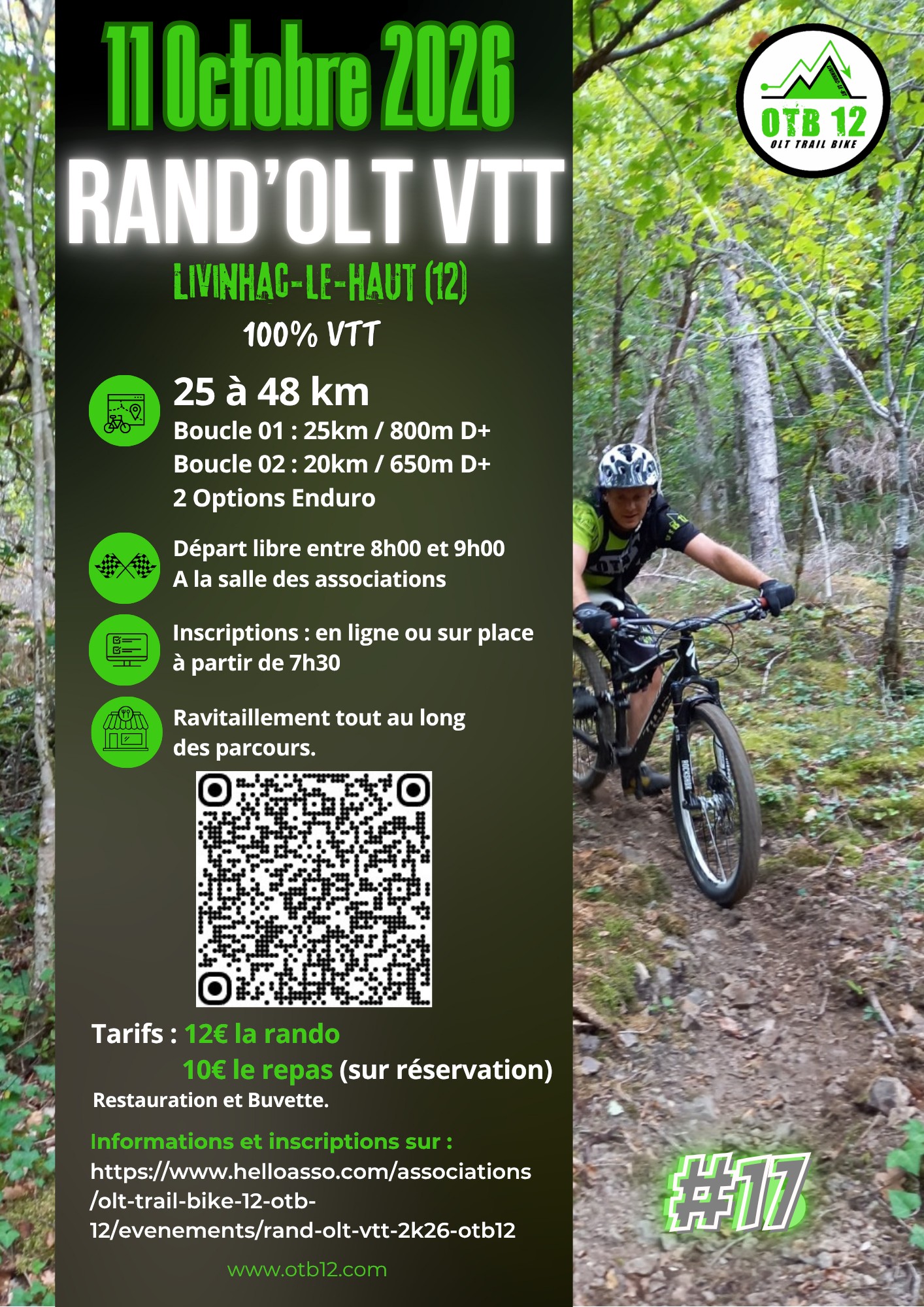 Affiche de Rand'olt VTT OTB12 (17ème édition) à Livinhac-le-Haut