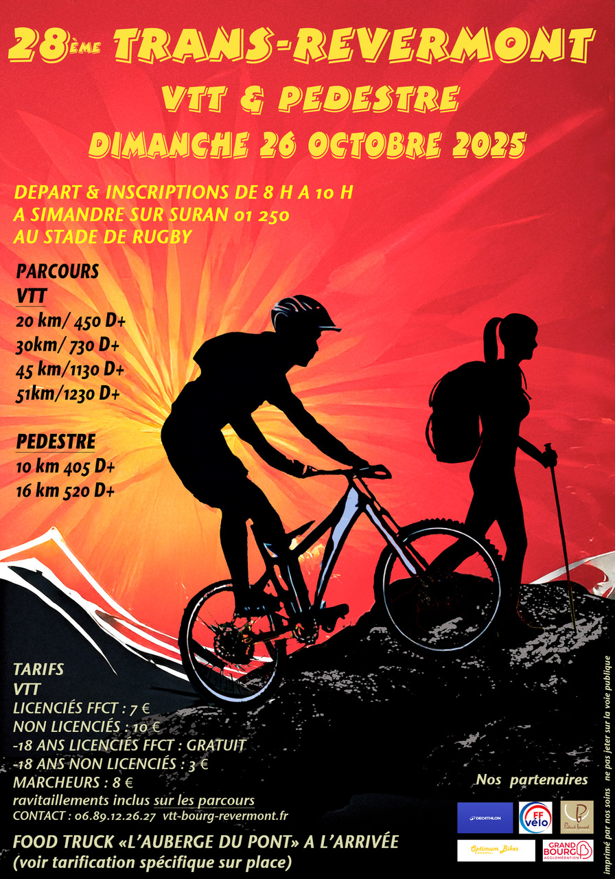 Affiche Trans-Revermont VTT (28ème édition) 2025